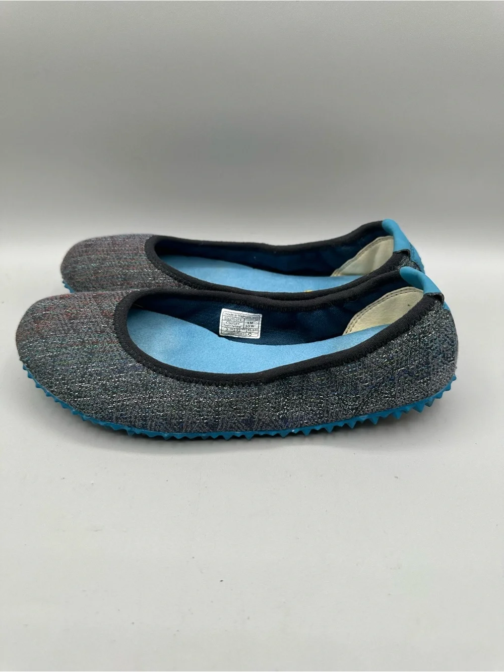 Plae Crosby Ballet Flats Youth 4 Textured Grey Upper Slip On